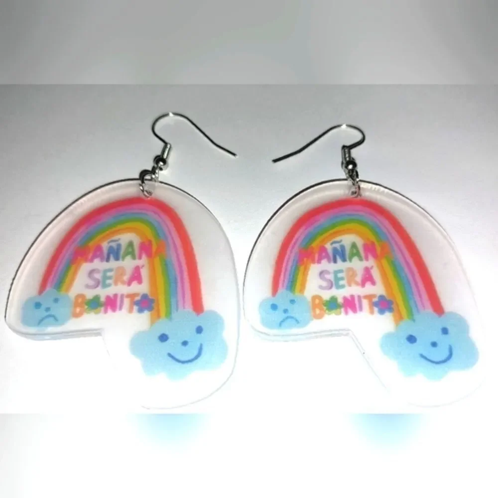 Colorful fun rainbow earrings